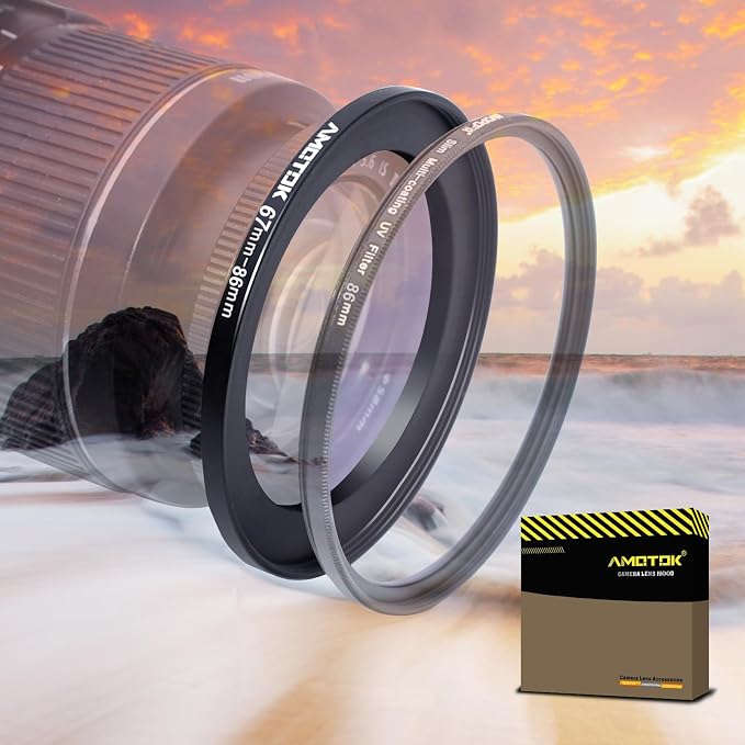 67mm Lens to 86mm Camera Lens Adapter, 67mm to 86mm Filter Step up Ring Adapter by AMOTOK