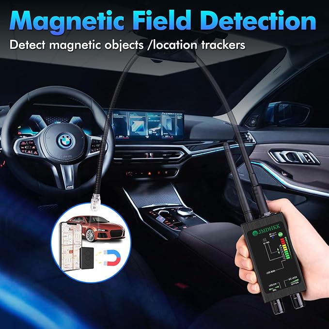 JMDHKK M8000 Hidden Camera Detector, Bug Detector,Camera Finder, Signal Detector for Hotels, Travels, Vehicles, Offices, Public Fitting Rooms (Gray)