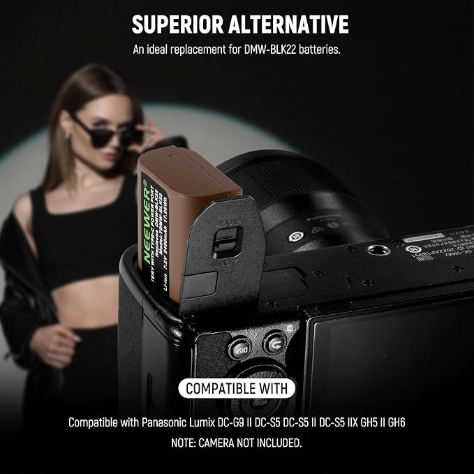 Neewer S5II S5 Replacement Battery 2400mAh DMW-BLK22, Compatible - Image 5