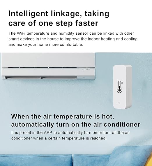 4-Pack WiFi Temperature Humidity Sensor: Wireless Temperature Humidity Monitor - Image 6