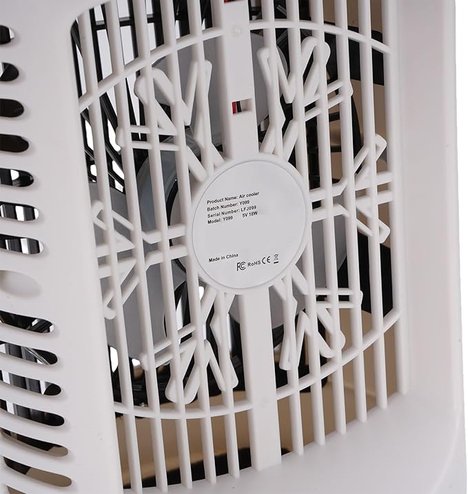 JTLB Portable Air Conditioner Fan Quiet 3 in 1 with 6 Fan Speeds Evaporative Air Cooler for Desktop, USB, 8H Timer, Cooling, Humidification,