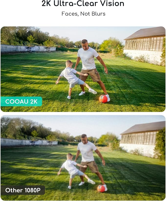 COOAU Solar Security Cameras Wireless Outdoor – Low-Light Rechargeable​​ - Image 3