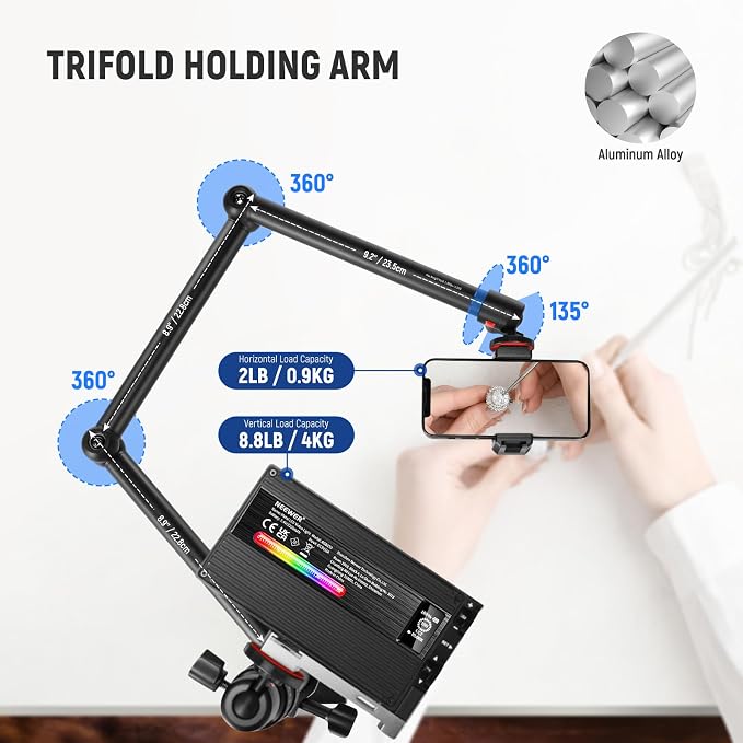 NEEWER Upgraded Overhead Camera Rig - Image 3