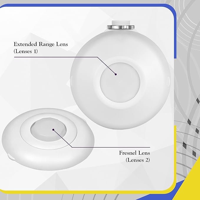 ENERLITES High Bay 360 Degree Passive Infrared (PIR) Ceiling Occupancy Motion Sensor, 1200-2800 sq. ft. Coverage, 120-277VAC, Commercial/Industrial Grade, MPC-50H, 8 Pack