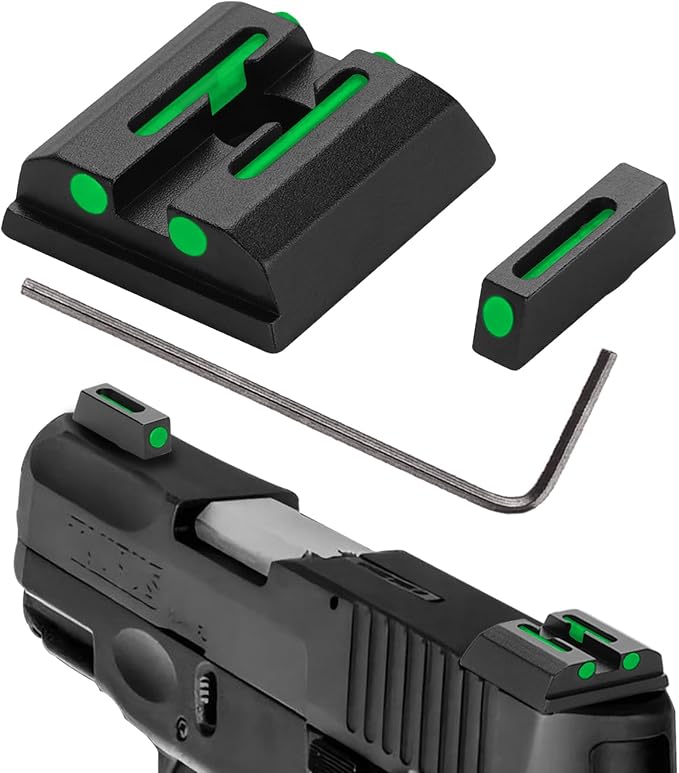 No-Tritium Fiber Optic Red/Green Sights by TRSAIM