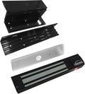 Visionis FPC-5192-BL Black 600lbs Indoor Electromagnetic Lock with 600 lbs L and Z Bracket for Inswinging Door