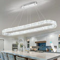 HAIXIANG Crystal 59 Inch Long Chandelier Modern Dimmable LED Chandeliers by HAIXIANG
