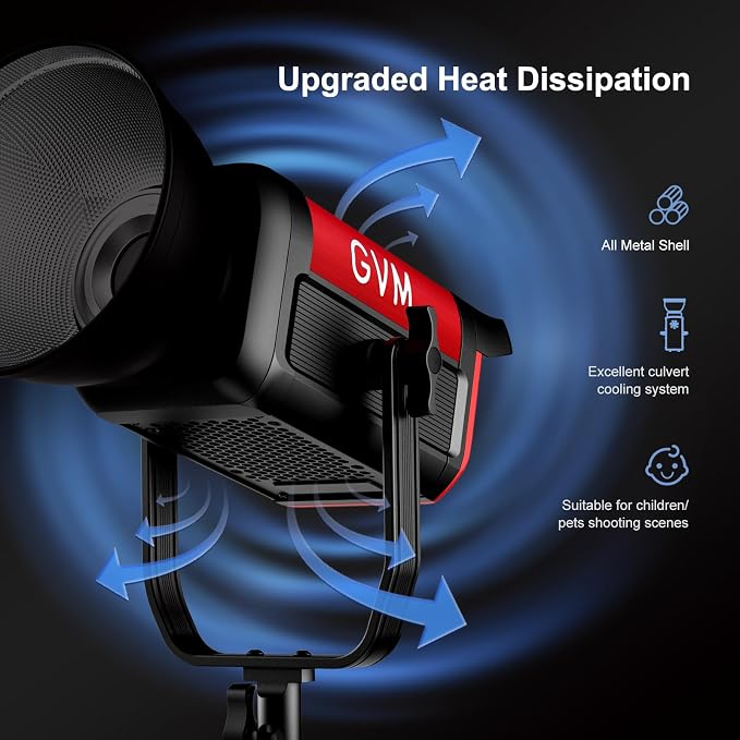 GVM 200W LED Video Light, PRO SD200B Photography Lighting Kit - Image 6