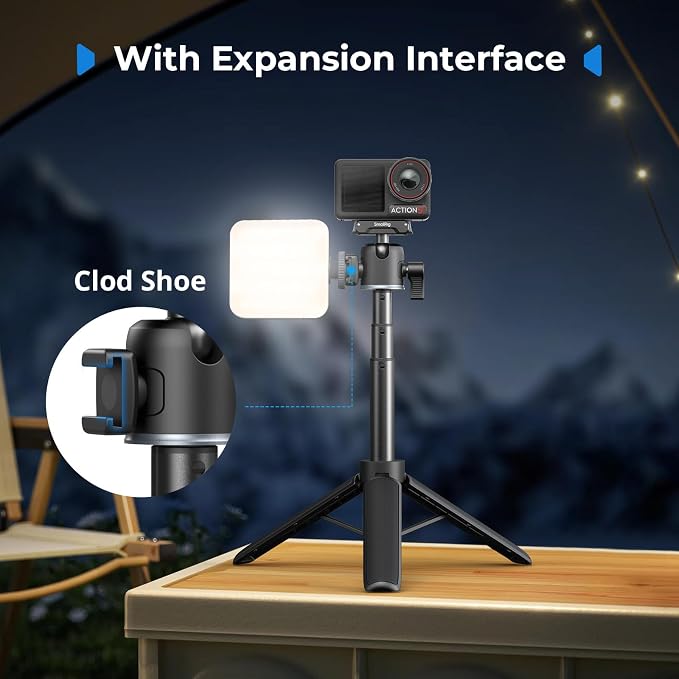 SmallRig Action Camera Selfie Stick Tripod, 7.8-21.6in Extendable, 360° Ball - Image 8