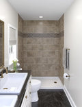 Miseno MSW-603696RFL Readyset 60" X 36" X 96" Fifteen Panel Alcove Shower Wall Kit - Stone Mesa