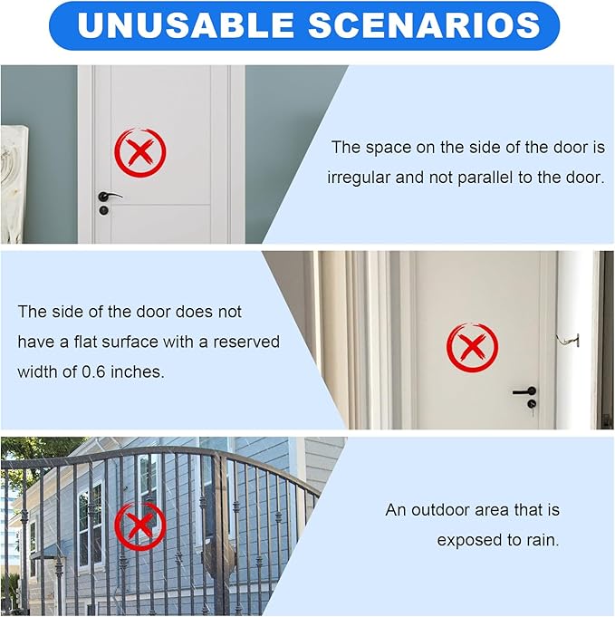 ANKOSHUN Door Window Alarm Sensors - Door Alarms for Kids Safety, Door Alarms for Home Security, for Home, Office, Store, Garage, Dorm Room, Apartment, RV, White, 6 Pack