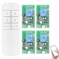 DieseRC 4x1 Channel WiFi Smart Switch with 1x Bluetooth Transmitter, DC 5V 12V 24V Passive Output Relay Module Ewelink APP WiFi Control Compatible with Alexa/Google Home, Inching/Self-Locking Switch
