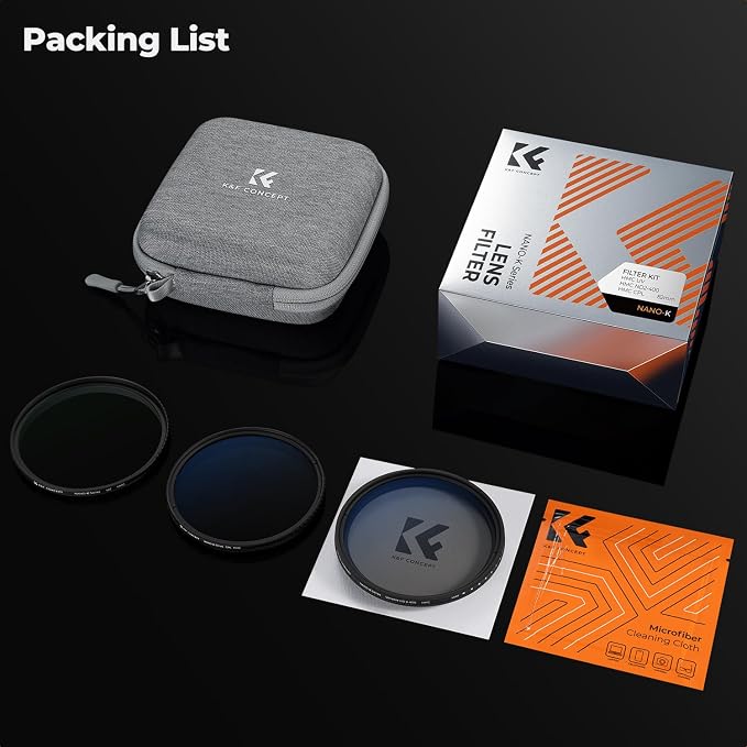 K&F Concept 58mm UV/CPL/ND2-400 Lens Filters Kit-18 Multi-Layer Coatings - Image 7