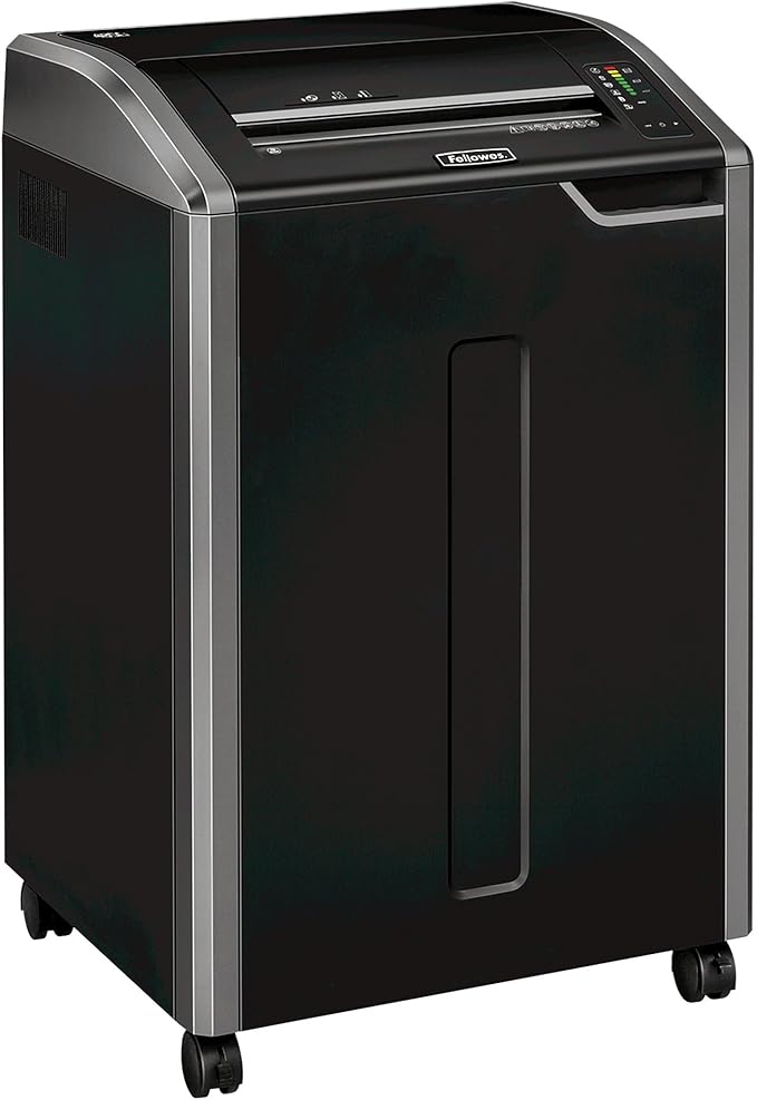 Fellowes Powershred 485Ci 100% Jam Proof Commercial Grade, Quiet Operation 30-Sheet Cross-Cut Paper Shredder, TAA Compliant (38485), Black