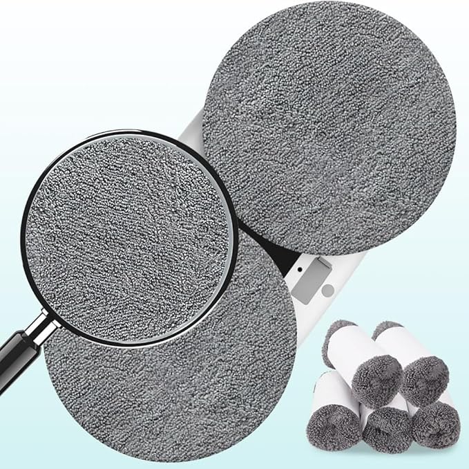 HIXZAP 10 Pieces Microfiber Replacement Pads for X1 Window Cleaners, Reusable, Machine Washable