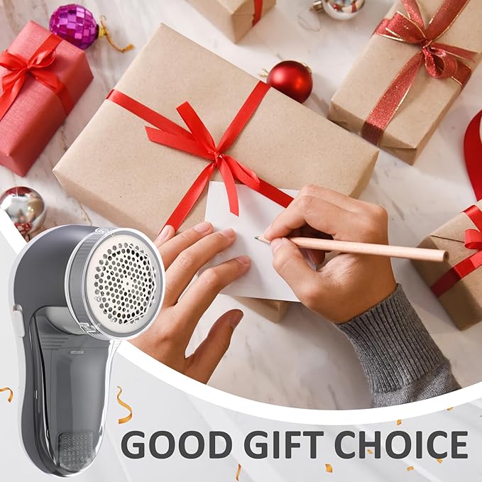 Ferrochef 10 Pack Fabric Shaver and Lint Remover,Sweater Defuzzer with 20 Replaceable Blades,Fuzz Remover Furniture Sweater Shavers to Remove Pilling, Battery Operated, Gray