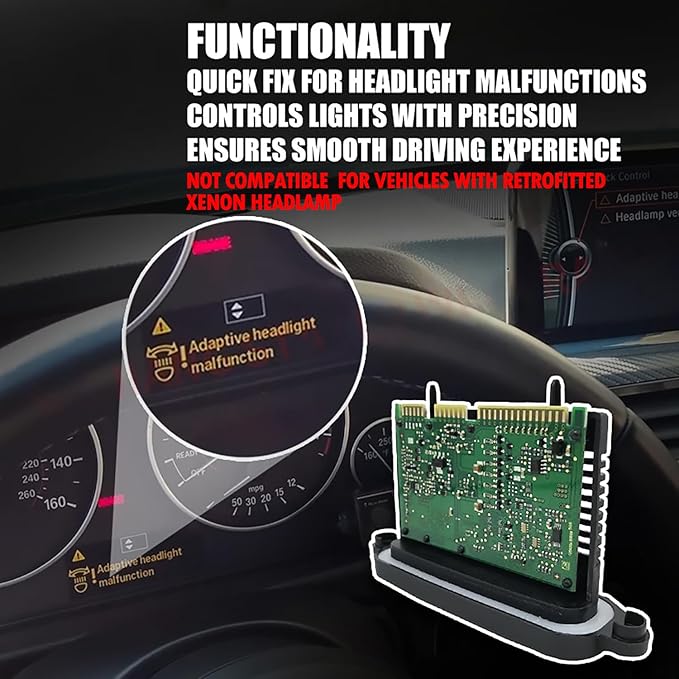 SOCAL-LED LIGHTING 63117316217 Xenon Adaptive Headlight TMS Control Module Unit 7304905 Fits for BMW 5 Series F18 F10 F11 F07