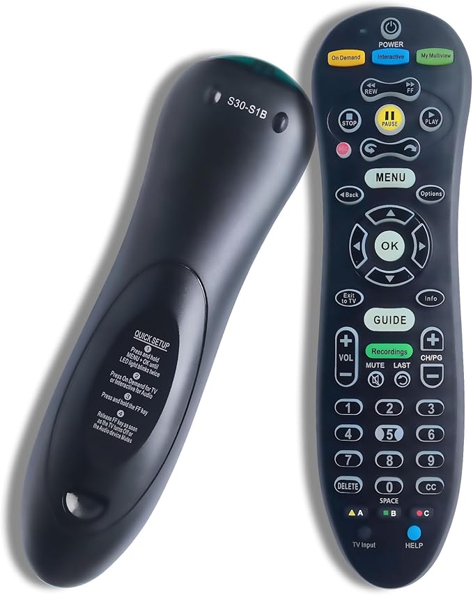 Universal Remote Control Replacement for S30 TV and Receiver, Easy Setup Universal Remote, Wide Compatibility, Supports S30-S1B Set-Top Box and TV Systems