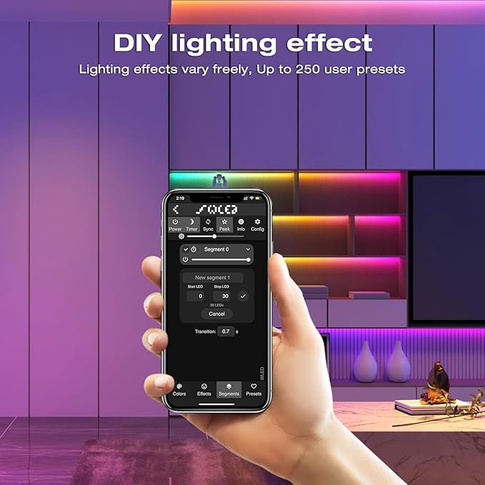 GLEDOPTO WLED Pre-Installed ESP8266 LED Strip Controller Over 100 Dynamic Lighting DIY WiFi APP Control 800 IC RGB IC for WS2812B WS2811 SK6812 TM1814 WS2813 WS2815 Addressable FCOB LED Light Strip