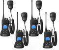 SAMCOM Two Way Radio with Shoulder Speaker Mic,5W High Power 2 Way Radios Long Range Walkie Talkie earpiece with mic for Adults Construction Site School Security(4 Pack)