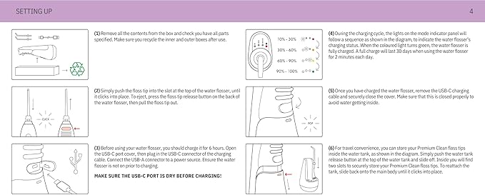 Ordo Water Flossers for Teeth, Cordless IPX7 Waterproof Oral Irrigator, 3 Pressure Settings, Portable, Rechargeable Electric Sonic Flosser, Dental Professional Recommended, Charcoal Grey