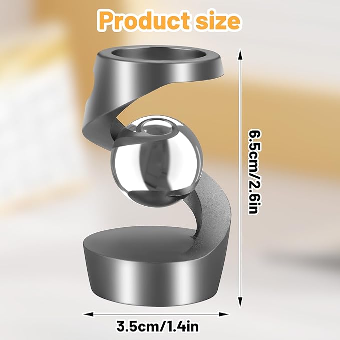 Kinetic Desk Toys, Kinetic Spinning Desk Toy, Desk Fidgets for Adults for Office, Fidget Toys for Kids Anxiety, ADHD (Grey)