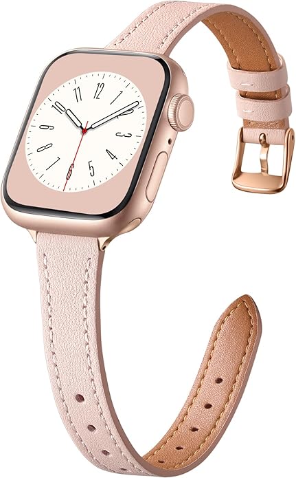 Charlam Slim Leather Band Compatible by Charlam