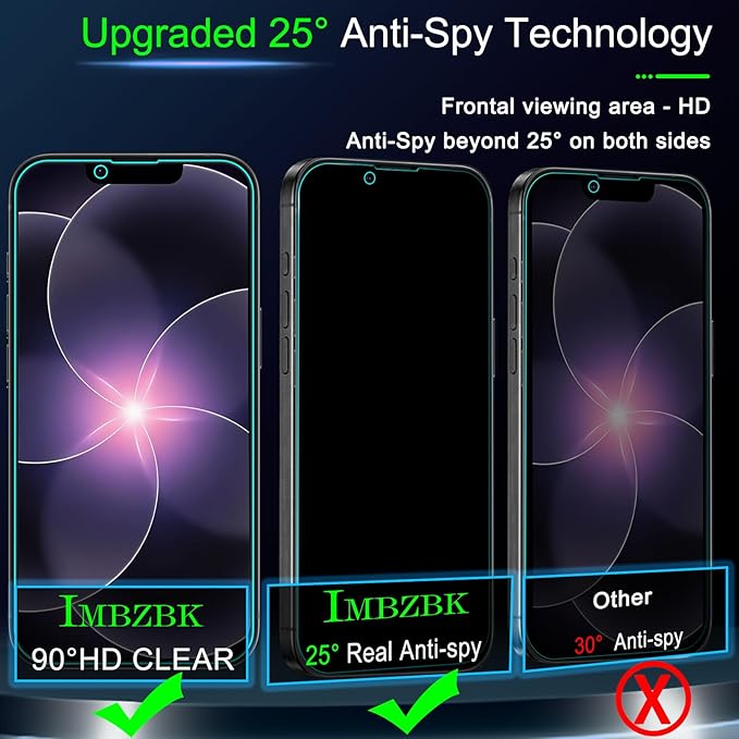 IMBZBK 3 Pack Privacy Screen Protector - Image 2