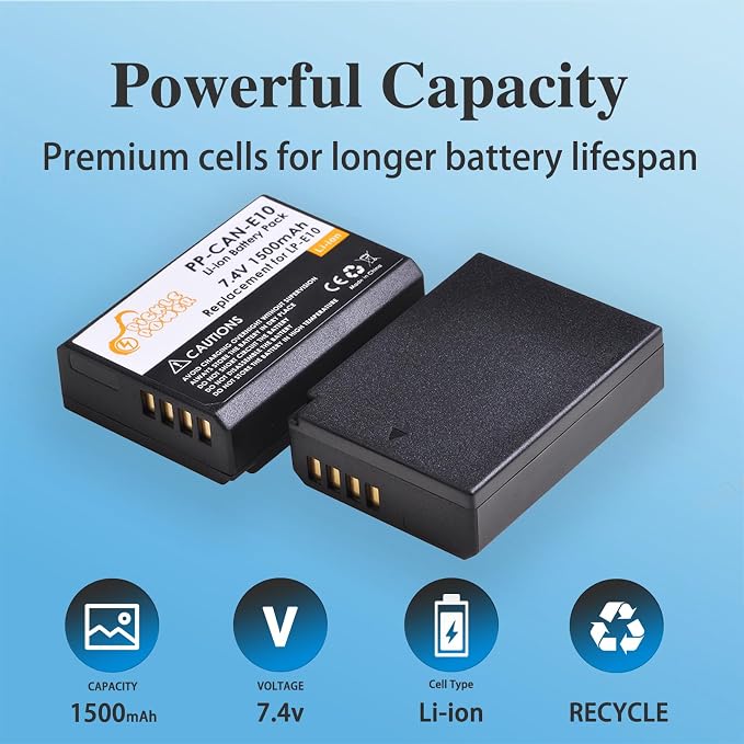 Pickle Power LP-E10 Battery 2-Pack and LED Dual Charger - Image 3