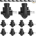 Tuanse 10 Sets Plug in Night Light Module Night Light Base with Shade Mounting Clip Plastic Lights Rotating Base for Making Your Own Decorative (Black)