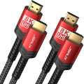 JSAUX 8K HDMI Cable 2.1 2 Pack 10ft, 48Gbps Ultra High Speed HDMI Cable Braided by JSAUX