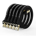 CableGeeker Cat 8 Ethernet Cable 3FT 5 Pack All-Black, 40Gbps 2000Mhz High by CableGeeker