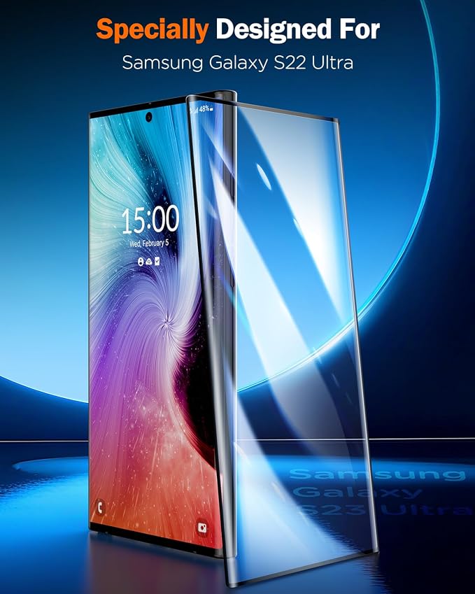 LK 2 Pack for Samsung Galaxy S22 Ultra Screen Protector, Upgrade from Tempered - Image 3