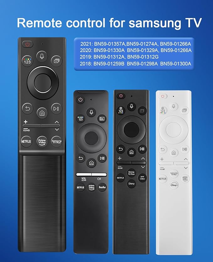 BN59-01357A Solar Voice Remote Compatible with Samsung Remote with 3 Apps and Solar Charging for Samsung Smart TVs Frame Neo LED Smart 4K 8K Ultra HD,VG-TM2180ES/ZA