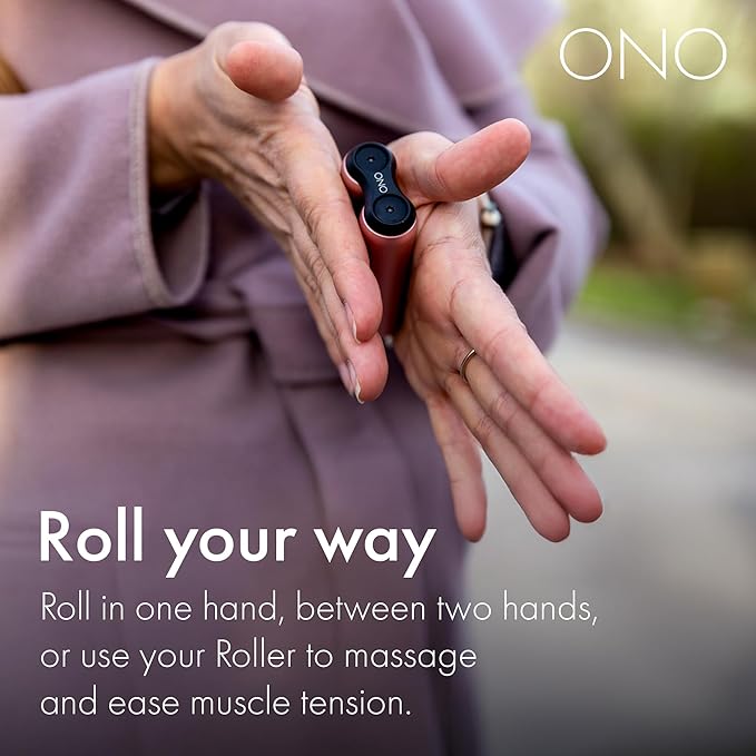 ONO Roller - Handheld Fidget Toy for Adults | Help Relieve Stress, Anxiety, Tension | Promotes Focus, Clarity | Compact, Portable Design (GITD, Junior Size - ABS Plastic)