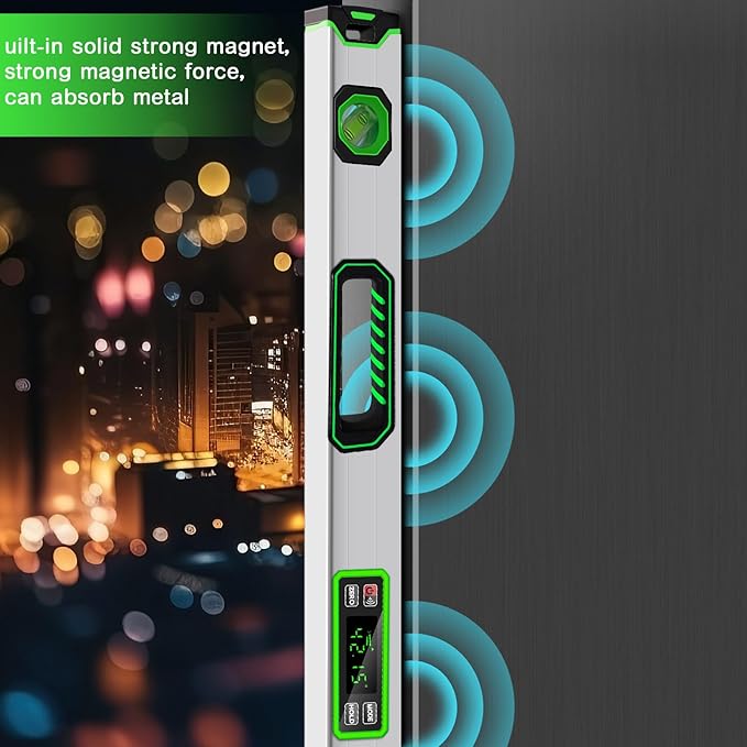 Kanayu Digital Level Digital 40'' LCD Display Magnetic Torpedo Level Tool Protractor Electronic Dust and Waterproof Smart Torpedo Tool for Construction Measuring Home Supplies