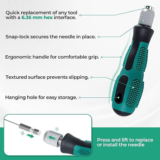 3D Printer Nozzle Cleaning Kit, 1.5mm & 1.7mm Extra-Long Stainless Steel Throat - Image 4
