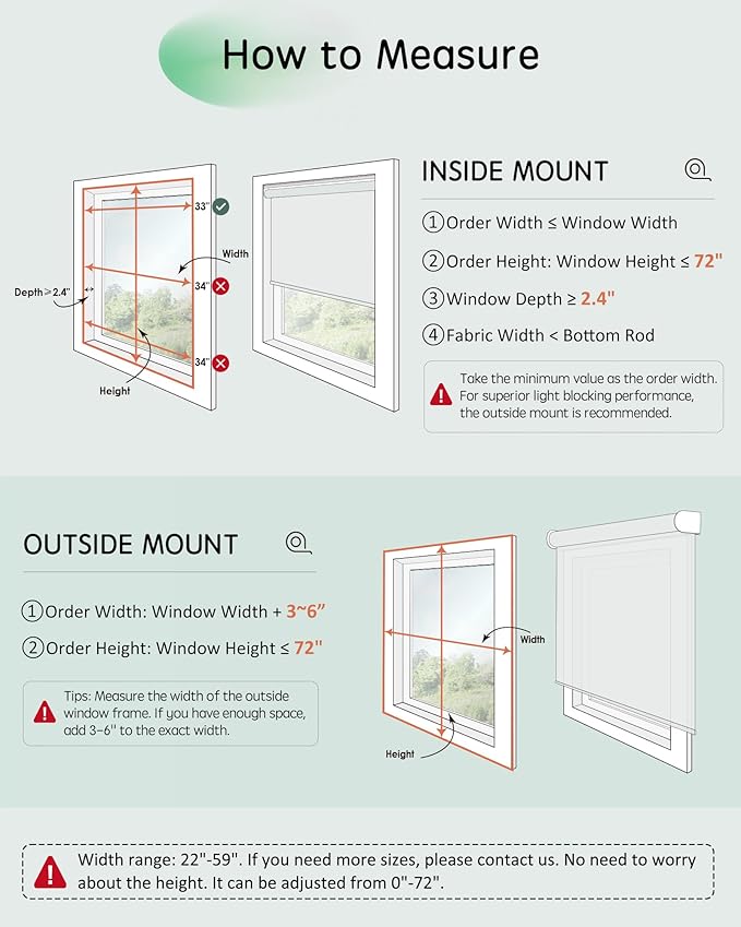 Yoolax Motorized Blinds App Control, Blackout Roller Shades for Windows, Cordless Automatic Shades Roller Window Blinds for Bedroom Living Room Office (Blackout Alpine White, 36" W x 72" H)