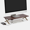 Anji Mountain Monitor Stand - Desktop Organizer & Laptop Riser, Ergonomic Monitor Riser, Space-Saving Monitor Stand for Desk, Durable Construction, Easy Assembly, Ideal for Home & Office,Walnut