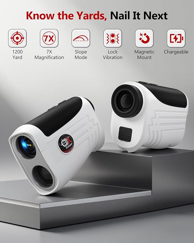Golf Rangefinder with Slope Switch, Rechargeable Range Finder with Flag Lock - Image 2