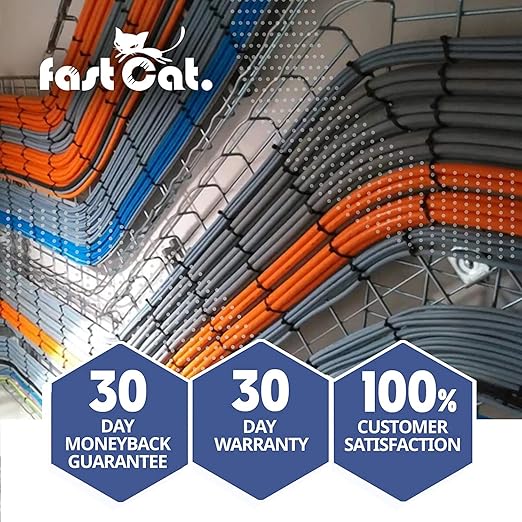 fast Cat. Speaker Wire 16 Guage 2C, UL Listed & CMR/CL3R-FT4 Rated - Speaker Cable w/PVC Jacket, 100% Oxygen-Free Pure Bare Copper - (26) HighFlex 16 Guage Wire - in-Wall Use-500ft Bulk Cable, Blue