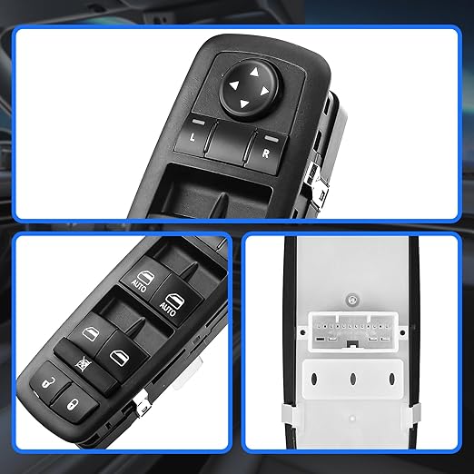 JALIAMTE 68086693AC Master Power Window Switch, Window Control Switch 8+3 Pins Driver Side Power Switch Compatible with 2011-2013 Dodge Durango/Grand Cherokee, Replaces OE# 68086693AD, 68086693AE