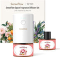 SF101 Pro Plug In Air Freshener, Waterless Essential Oil Diffuser, Non-Toxic Aroma Diffuser, Adjustable 120-Day Natural Scent Mist, Covers 1000 Sq Ft- Free 30ml Rose Rhapsody