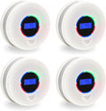 10-Year Battery Smoke and Carbon Monoxide Detector, 2-in-1 Smoke CO Alarm with Digital Display, Reliable Fire and CO Alarm for Home, Bedroom, Kitchen (4 Pack)