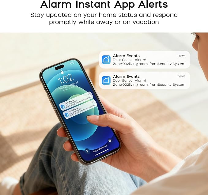 21Piece Wireless Home Security Systems, WiFi+4G App Control withReal-Time Alert - Image 3