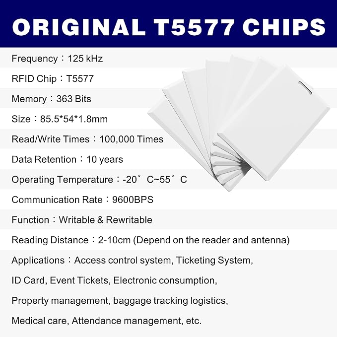 30pcs T5577 RFID Card 125khz RFID Card Rewritable RFID Proximity Cards - Image 4