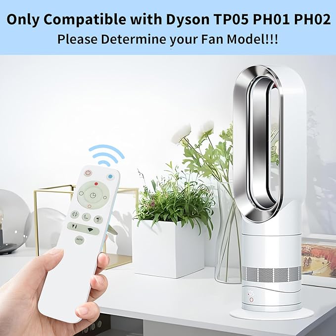 LUNOAOA Upgrade Glowing Remote Control Replacement No Setup for Dyson Fan TP05 PH01 PH02 with Magnetic