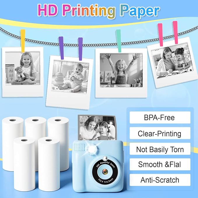 18 Rolls Kids Camera Paper Roll Refill Compatible - Image 6
