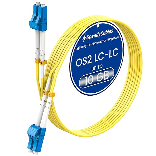 SpeedyCables- OS2 LC to LC Fiber Patch Cable 100m/328ft, 1G/10Gb 9/125um Single by SpeedyCables