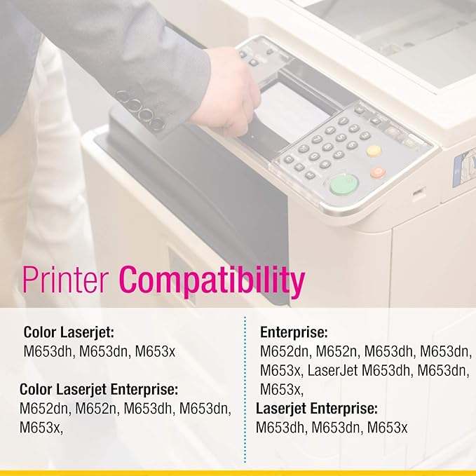 CS Replacement Toner Cartridge Compatible with HP 656X CF462X Yellow Color Enterprise M652dn M652n M653dn M653x M652dn Toner Cartridge Yellow